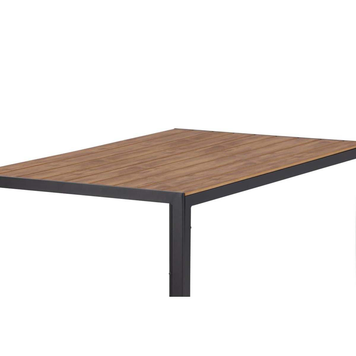 Paris Prix Table de Jardin  Break  150cm Noir & Naturel