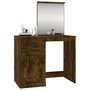 Voir la diapositive 4 : VIDAXL Coiffeuse et miroir chene fume 90x50x132,5 cm bois d'ingenierie