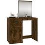 Voir la diapositive 4 : VIDAXL Coiffeuse et miroir chene fume 90x50x132,5 cm bois d'ingenierie