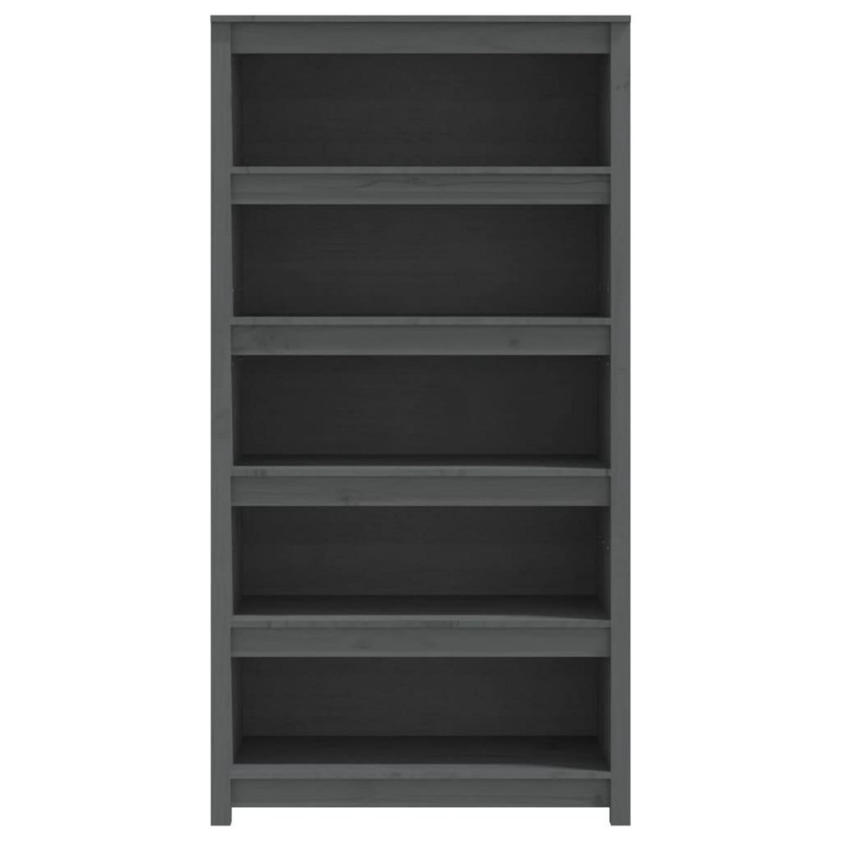 VIDAXL Bibliotheque Gris 80x35x154 cm Bois de pin massif