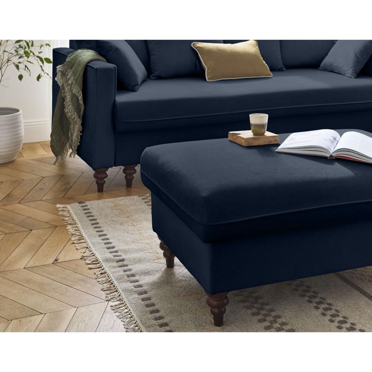 BEST MOBILIER Flamingo - canapé droit 3 places convertible en velours