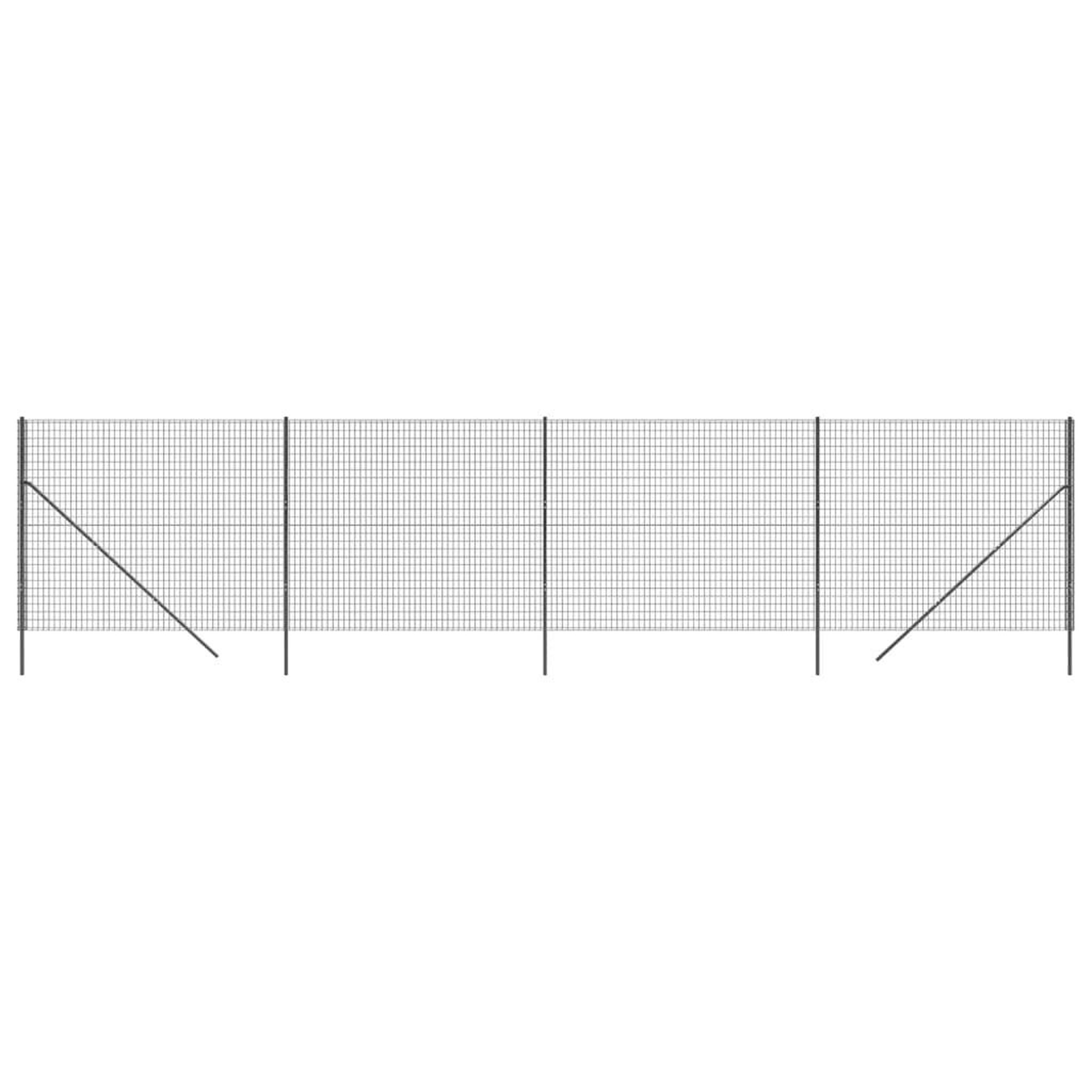Voir la diapositive 2 : VIDAXL Cloture en treillis metallique anthracite 1,6x10 m