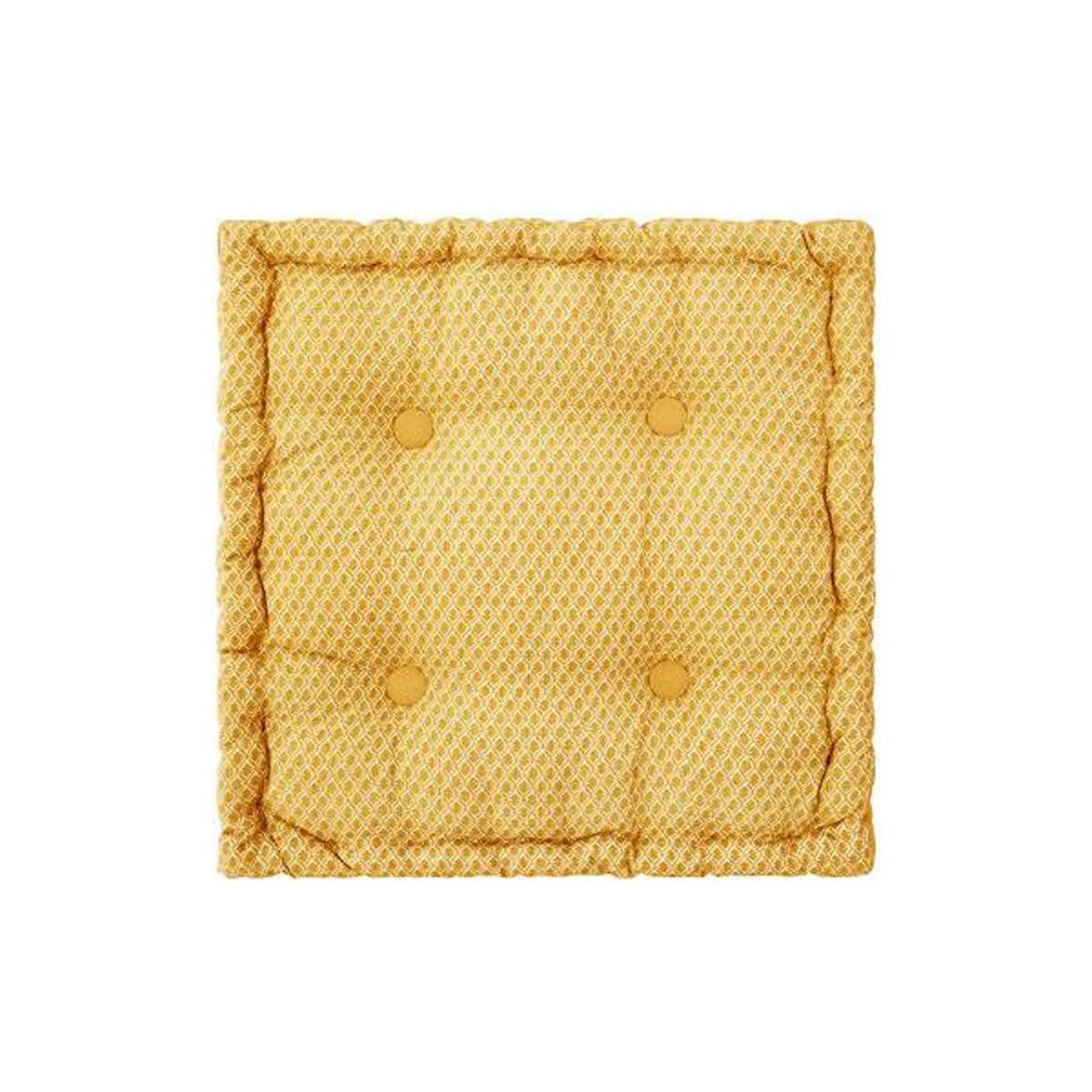 ATMOSPHERA Coussin de sol carré  otto  40x40cm ocre