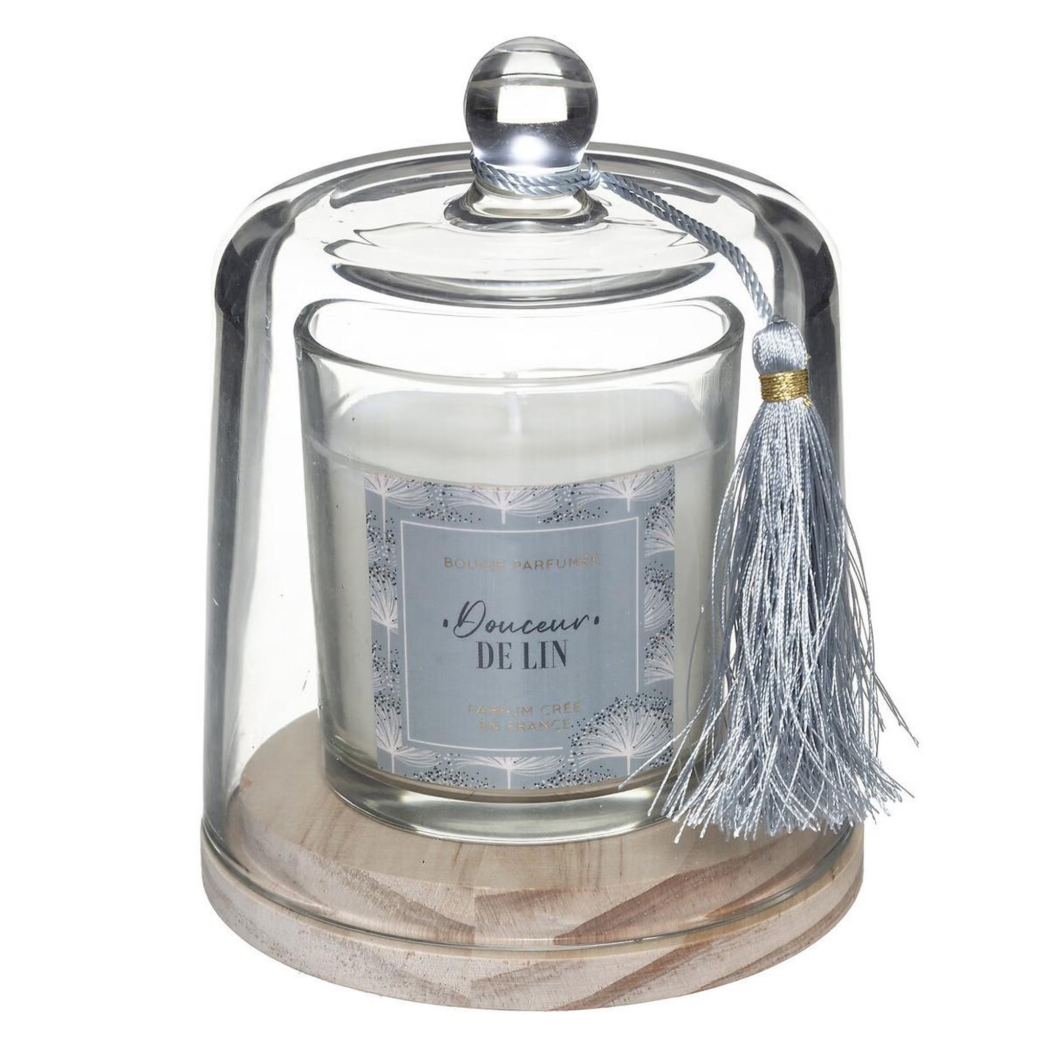 COMPTOIR DE LA BOUGIE Bougie parfumée cloche  loli  130g douceur de lin
