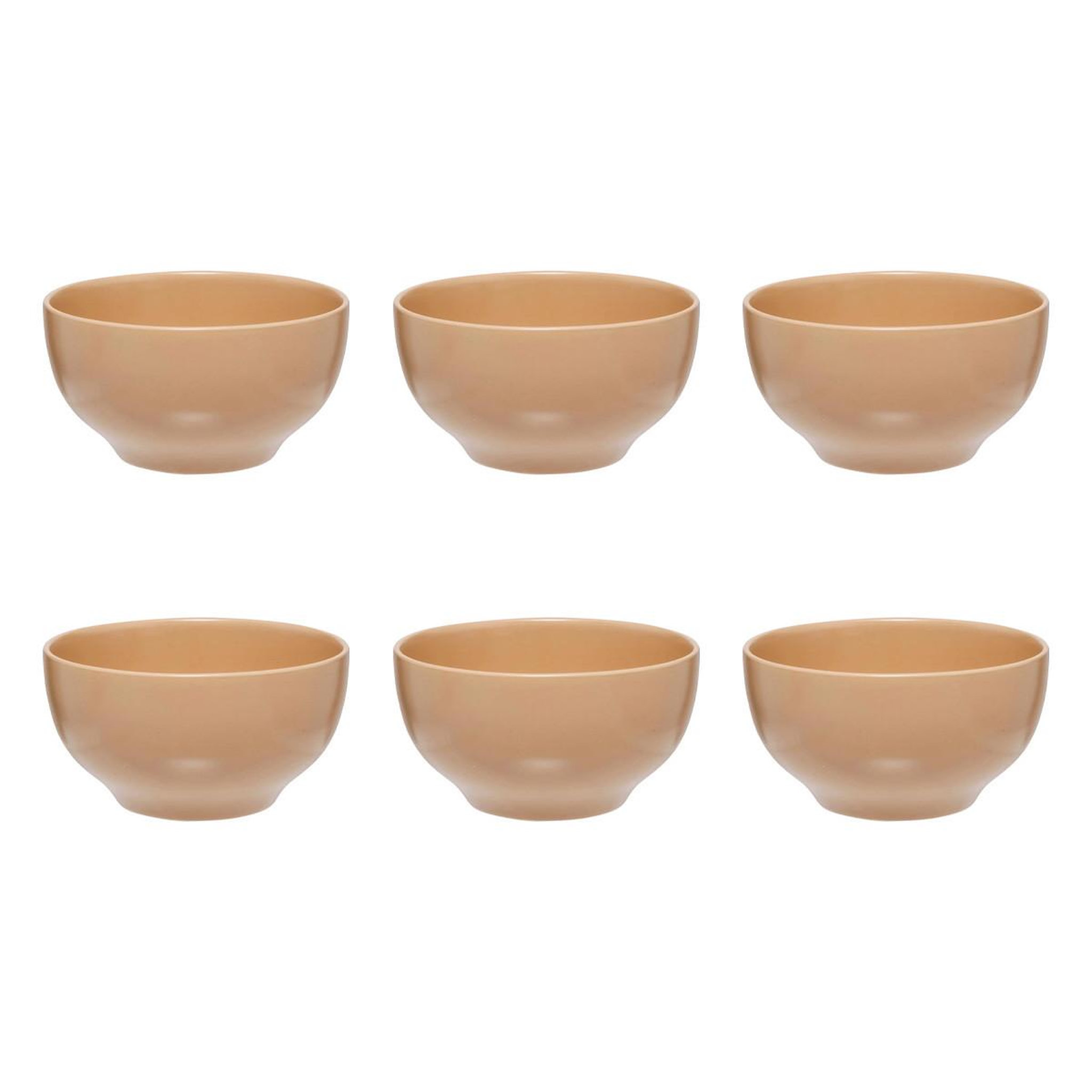 SECRET DE GOURMET Lot de 6 bols en céramique  maé  45cl beige