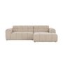 Voir la diapositive 1 : CONCEPT USINE Canapé d'angle 3 places nuage en velours beige SALFORD