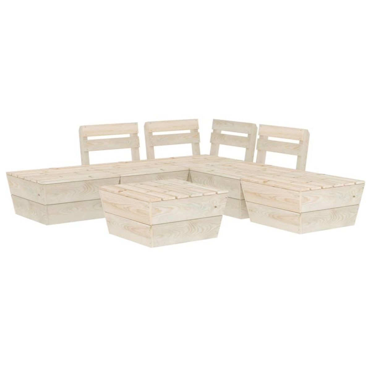 VIDAXL Salon de jardin palette 6 pcs Bois d'epicea impregne