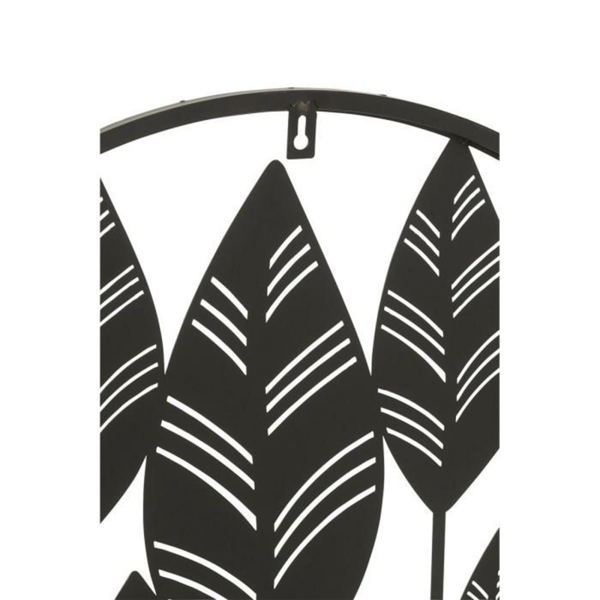 Paris Prix Décoration Murale en Métal  Feuilles  60cm Noir