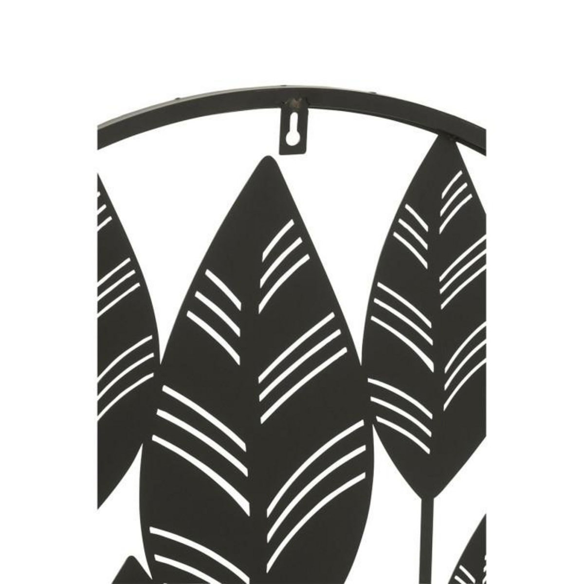 Paris Prix Décoration Murale en Métal  Feuilles  60cm Noir