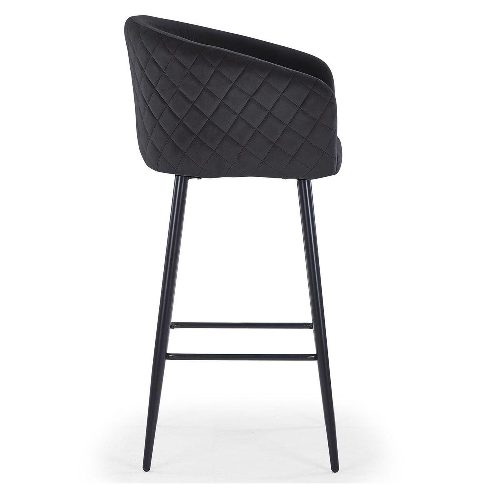 Voir la diapositive 3 : Paris Prix Chaise de Bar en Velours  Kandi  106cm Noir