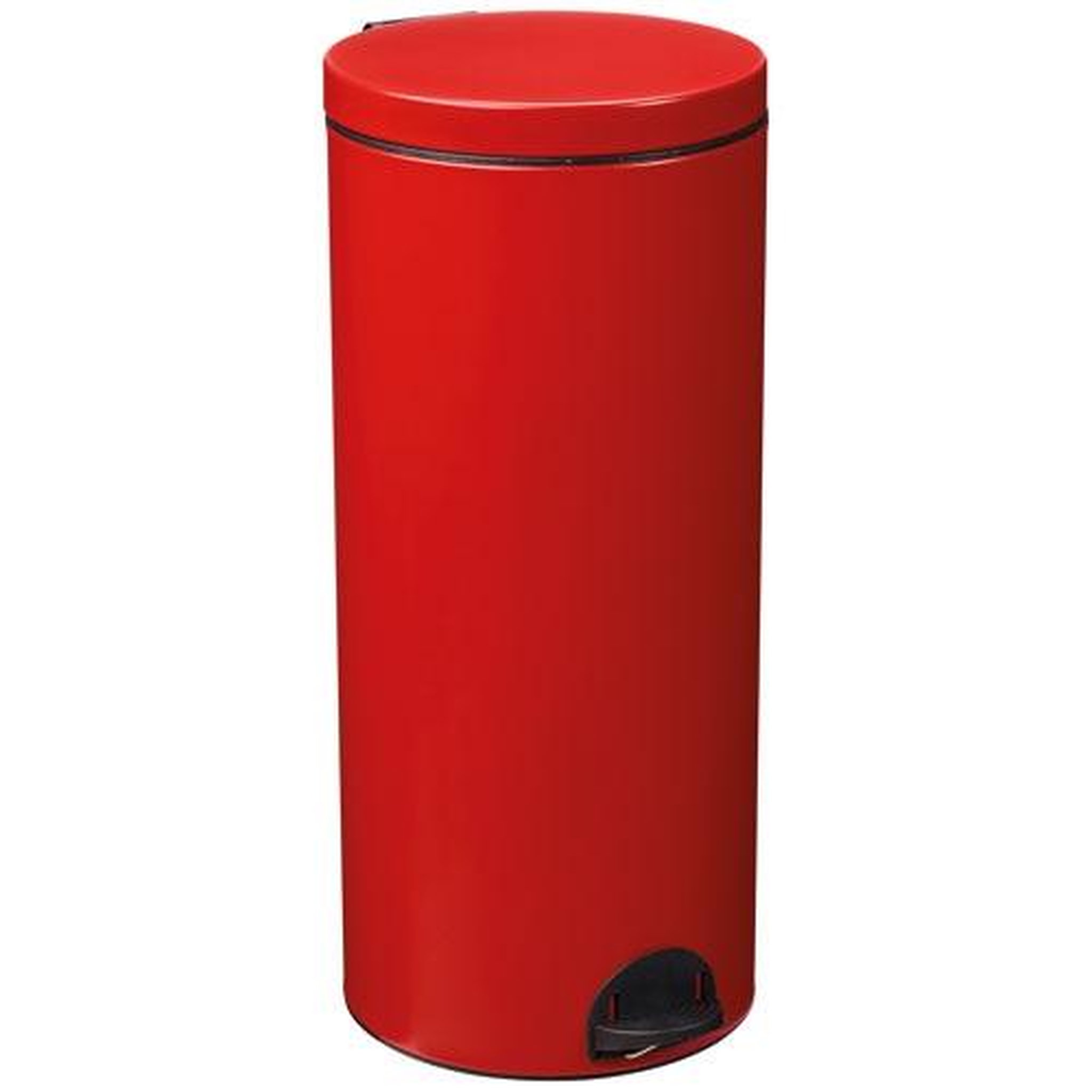 Rossignol Poubelle à pédale 30l rouge mat lisse - 90327
