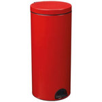 Rossignol Poubelle à pédale 30l rouge mat lisse - 90327