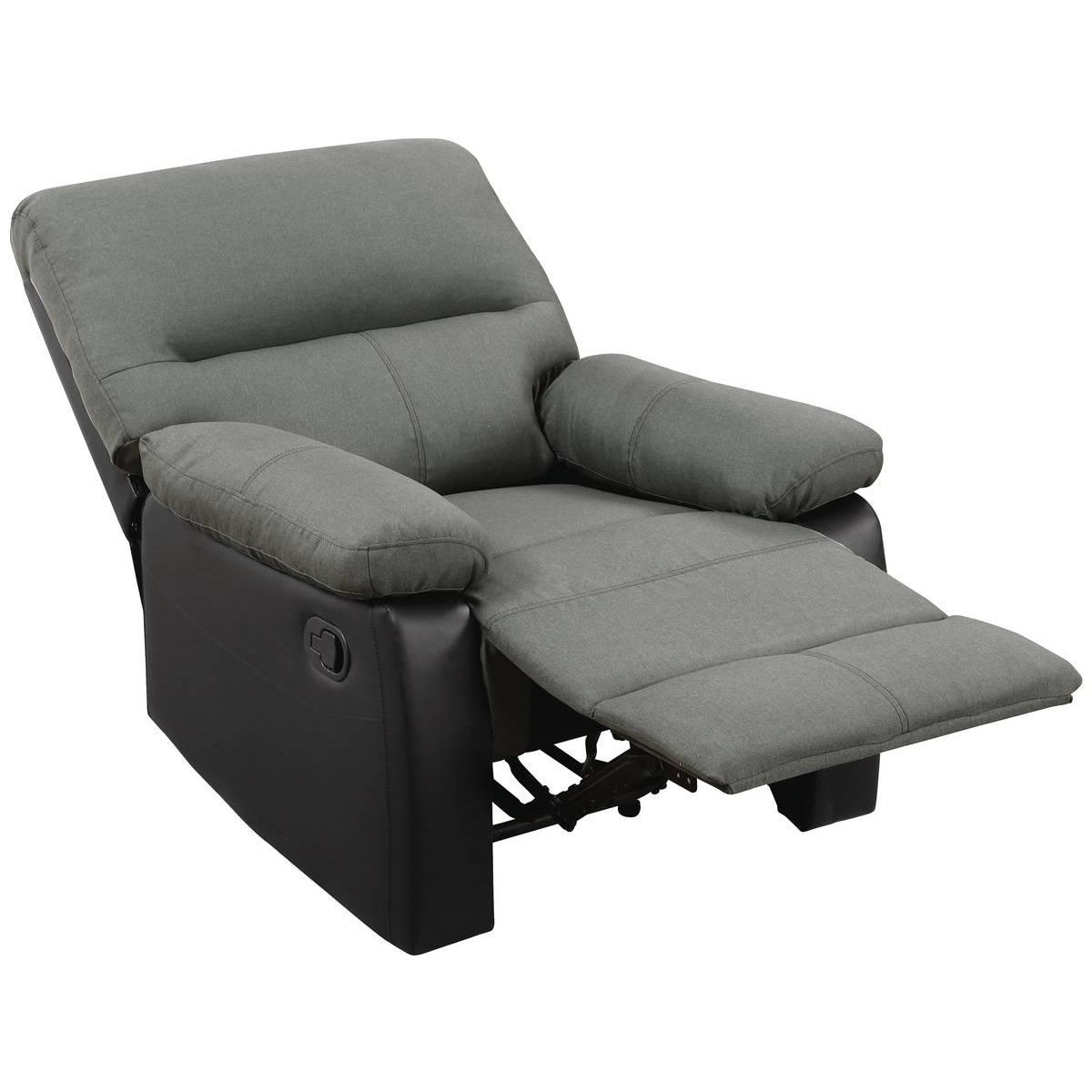 Habitat et Jardin Fauteuil relax  Lincoln  - 90 x 89 x 103 cm - Noir/Gris foncé