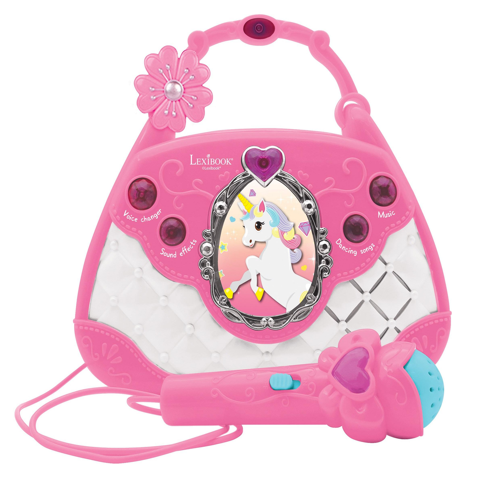 Lexibook Sac à Main Enceinte Musicale avec Micro Licorne