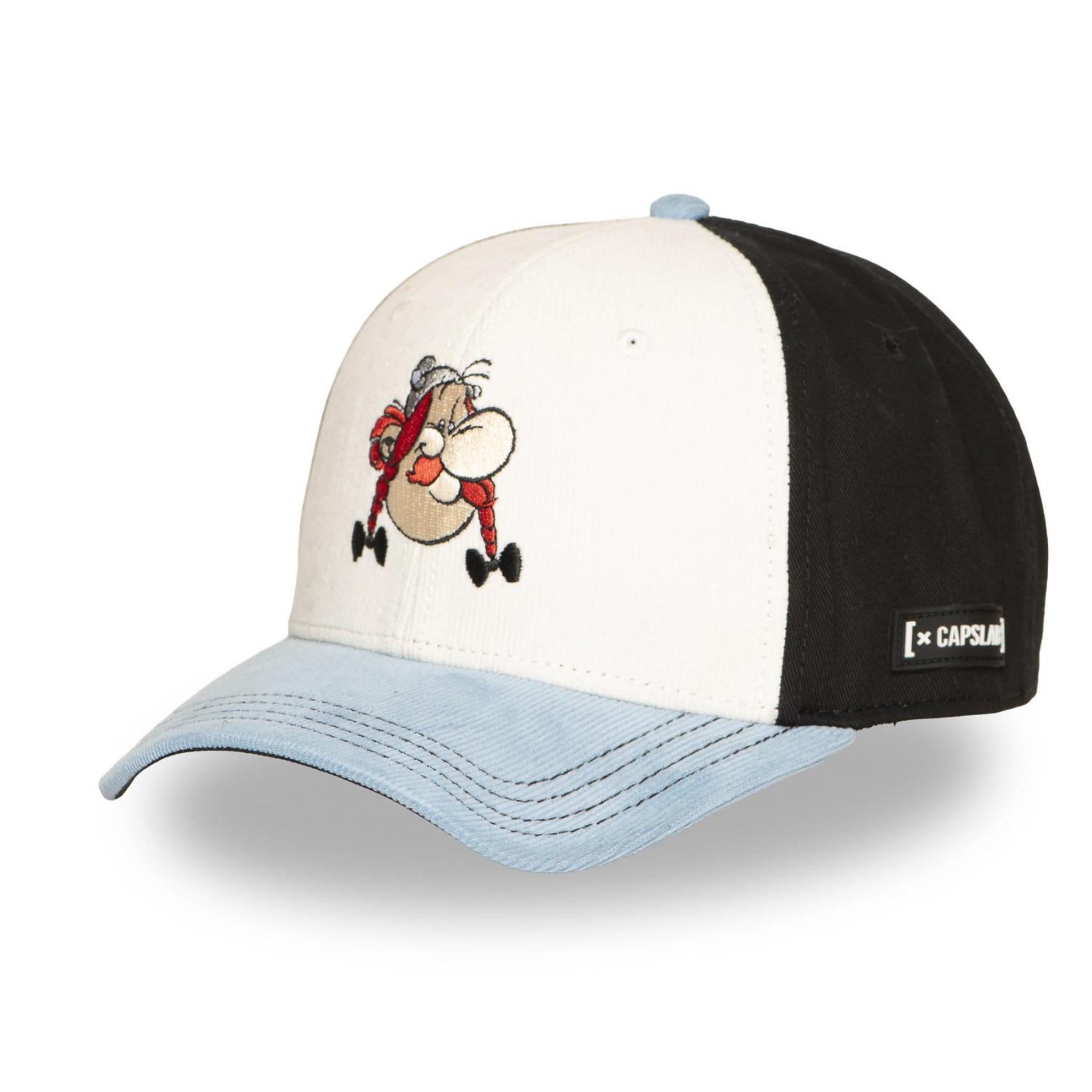 CAPSLAB Casquette prenium semi curved asterix. Coloris disponibles : Bleu
