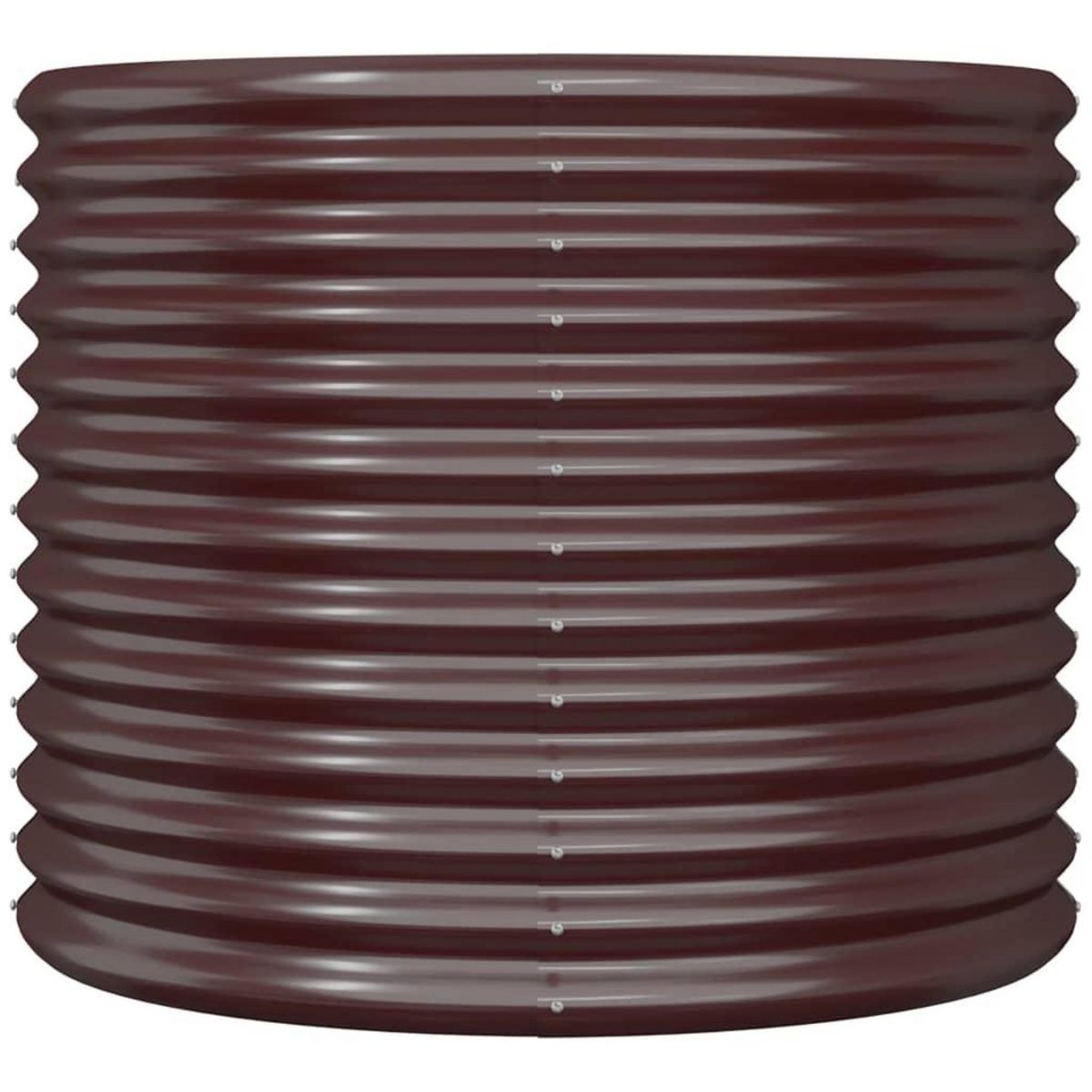 VIDAXL Jardiniere de jardin Acier enduit de poudre 80x80x68 cm Marron