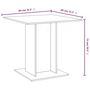 Voir la diapositive 6 : VIDAXL Table a dîner Chene fume 80x80x75 cm Bois d'ingenierie