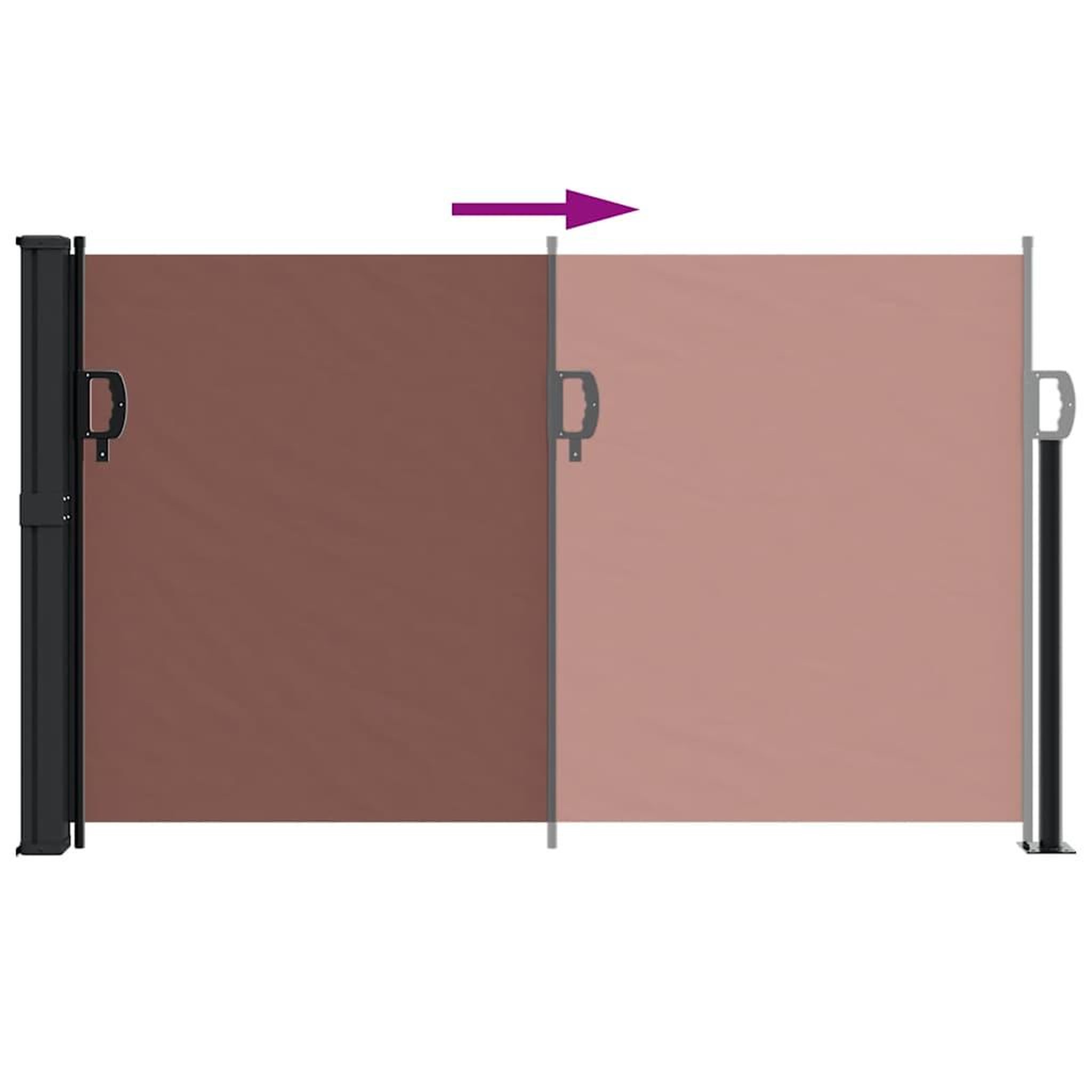 Voir la diapositive 5 : VIDAXL Auvent lateral retractable marron 120x600 cm