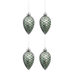ATMOSPHERA Lot de 4 Sujets de Noël  Pommes de Pin  7cm Vert