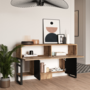 Voir la diapositive 4 : CONCEPT USINE Console avec rangements style industriel TARI