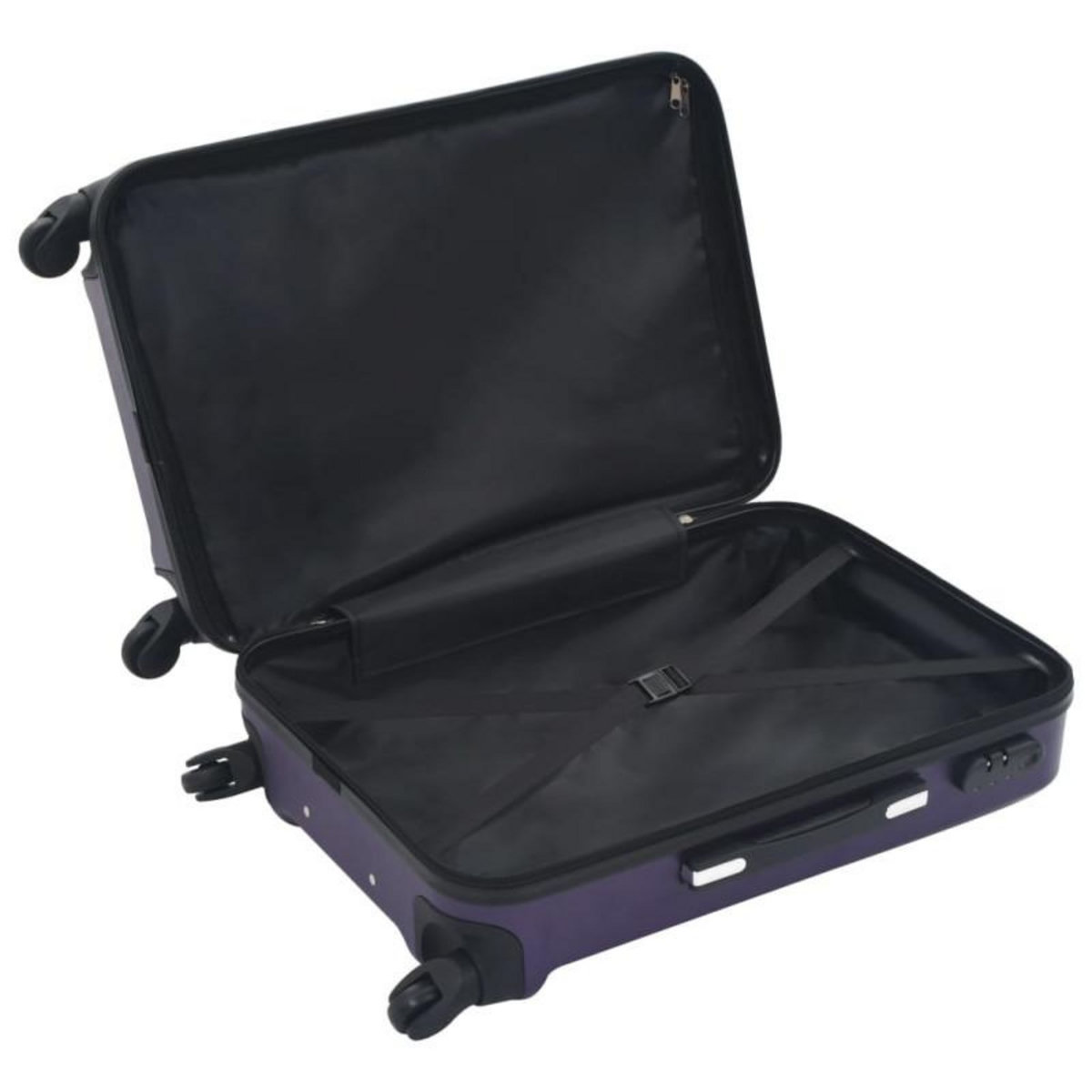 VIDAXL Valise rigide 3 pcs Violet ABS