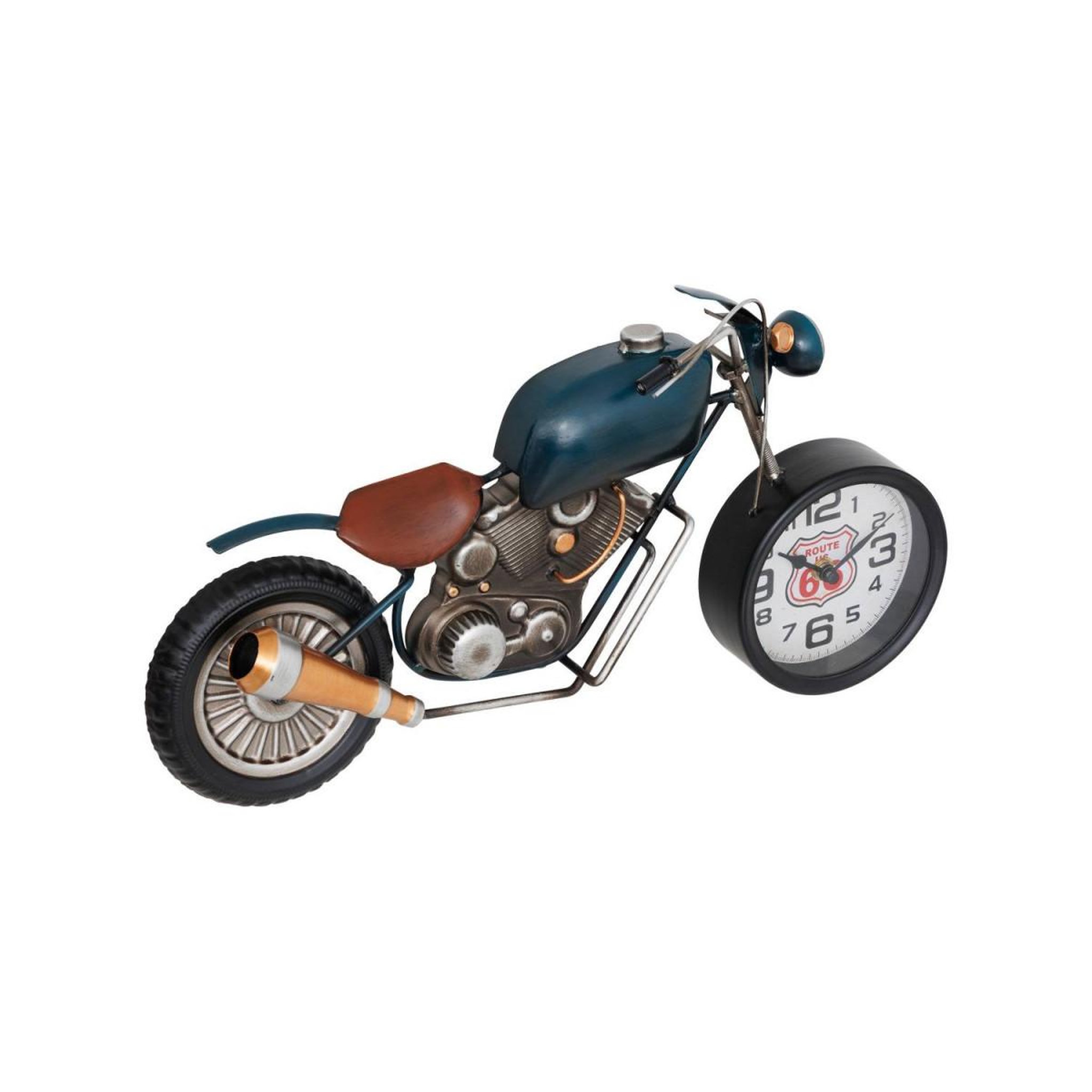 ATMOSPHERA Objet déco moto avec horloge  neils  43cm vert