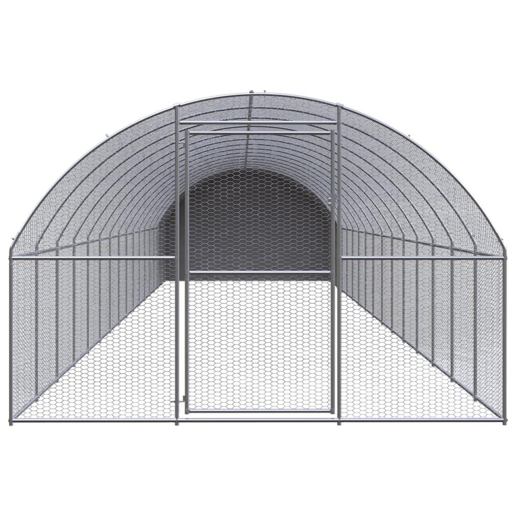 Voir la diapositive 2 : VIDAXL Poulailler d'exterieur 3x16x2 m Acier galvanise