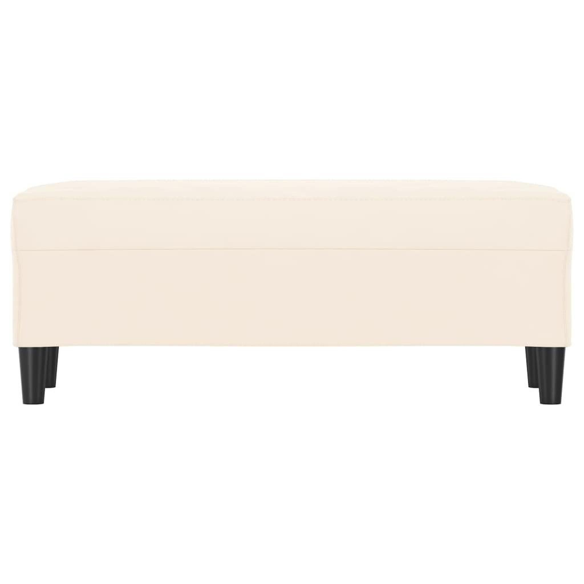 Voir la diapositive 3 : VIDAXL Banc Creme 100x35x41 cm Velours