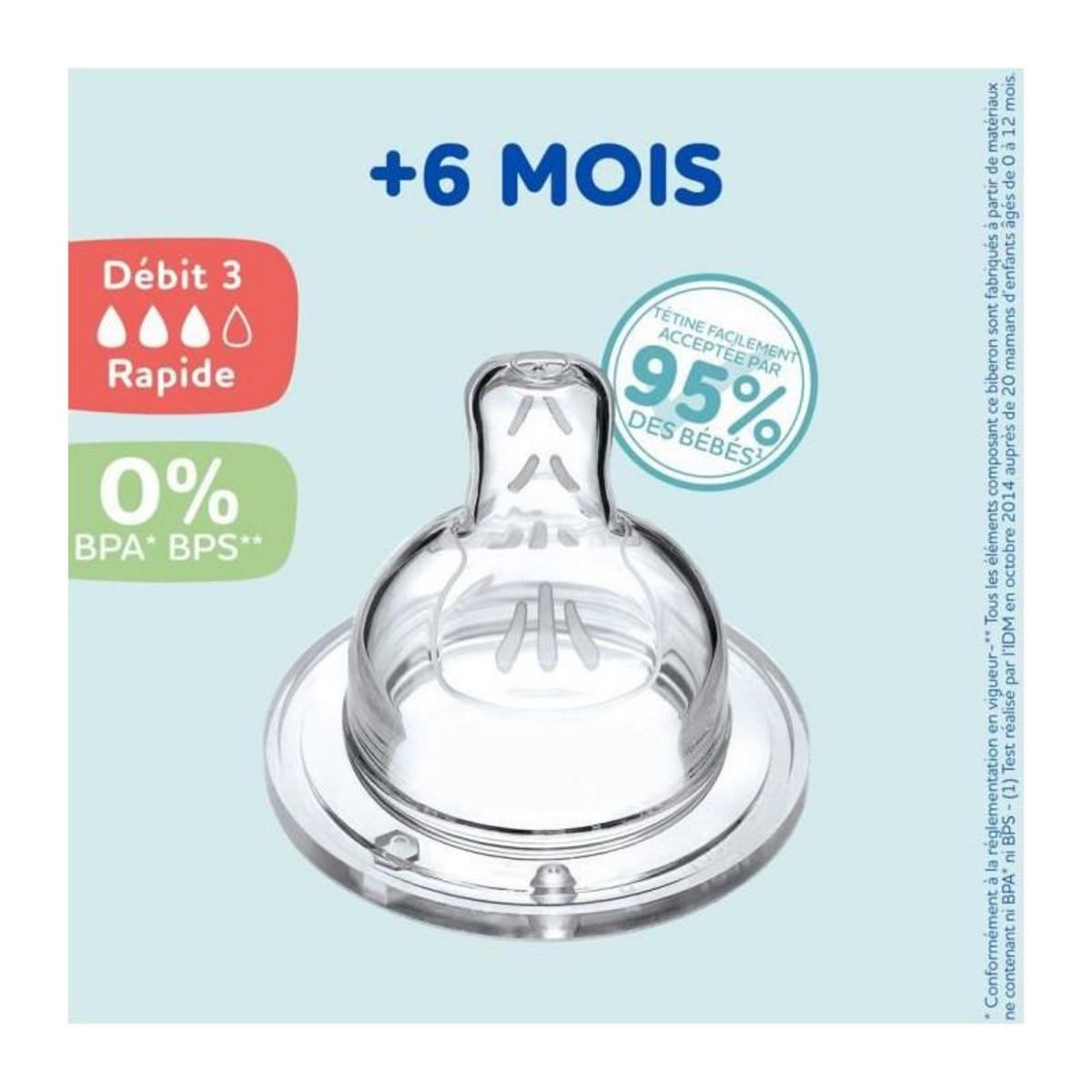 DODIE Lot de 4 tétines plates DODIE Sensation - Débit 3