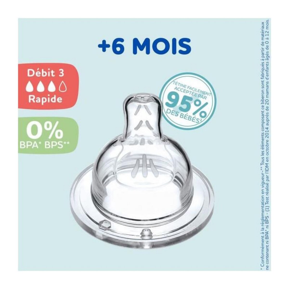 DODIE Lot de 4 tétines plates DODIE Sensation - Débit 3