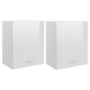 Voir la diapositive 2 : VIDAXL Armoires suspendues 2 pcs Blanc brillant Bois d'ingenierie