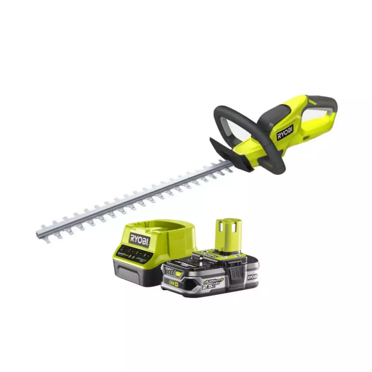 Ryobi Pack RYOBI Taille-haies 18V One+ OHT1845 - 1 Batterie 2.5Ah - 1 Chargeur rapide RC18120-125