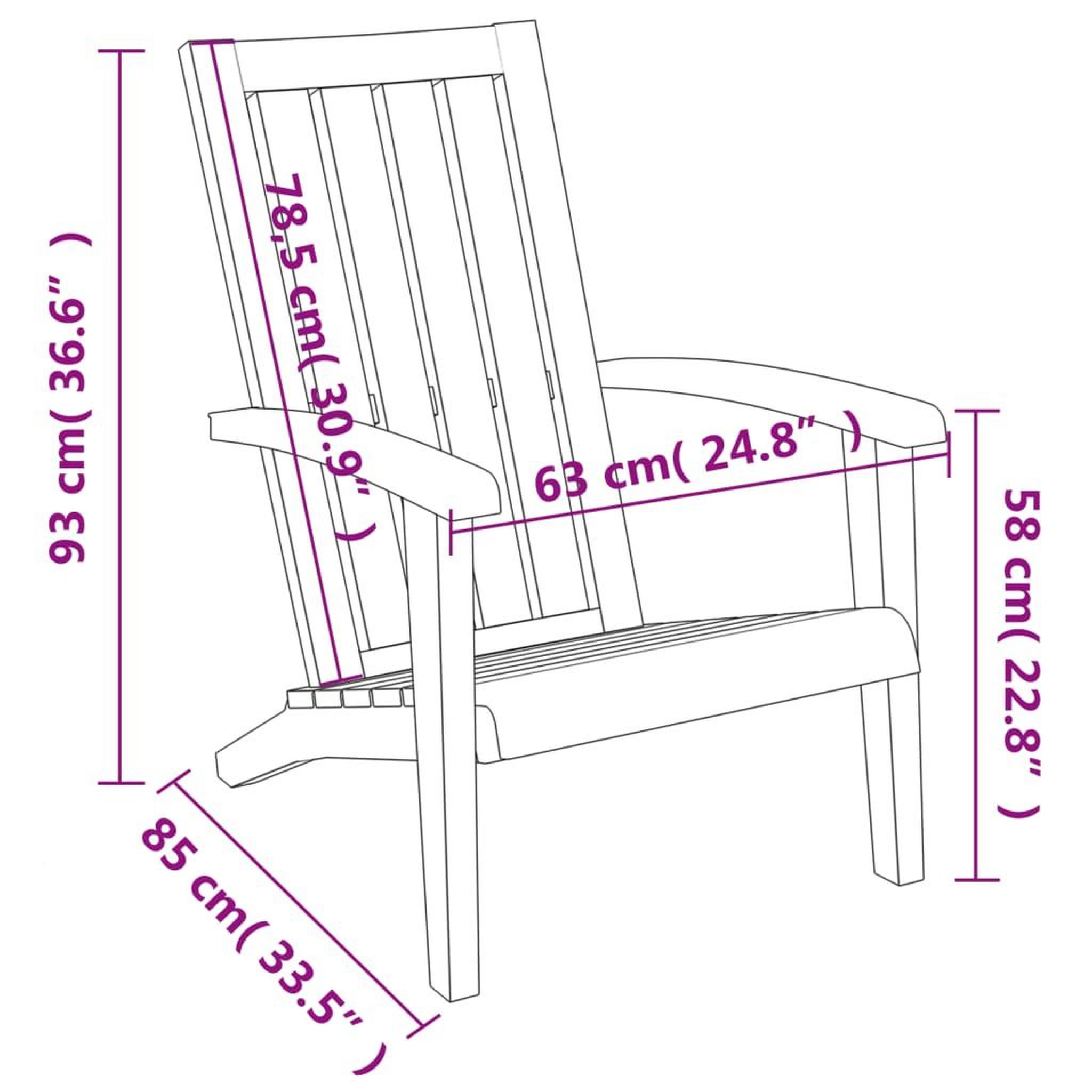 Voir la diapositive 6 : VIDAXL Chaises de jardin Adirondack lot de 2 noir polypropylene