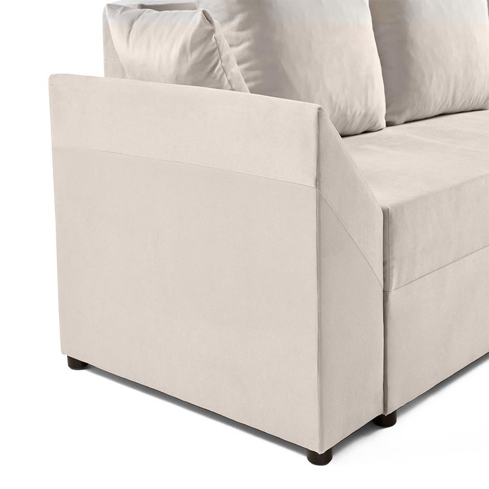 Voir la diapositive 5 : BEST MOBILIER Mike - canapé d'angle réversible - 4 places - convertible avec coffre - en velours