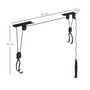 Voir la diapositive 3 : HOMCOM Élévateur de vélo support vélo plafond fixation murale ascenseur vélo avec poulie mécanisme de verrouillage capacité de chargement 20 kg acier noir