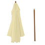 Voir la diapositive 2 : OUTSUNNY Outsunny Parasol droit hexagonal grande taille de jardin Ø 2,5 x 2,3H m bois de bambou crème
