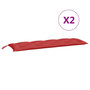 Voir la diapositive 5 : VIDAXL Coussins de banc jardin lot de 2 rouge 150x50x7 cm tissu Oxford