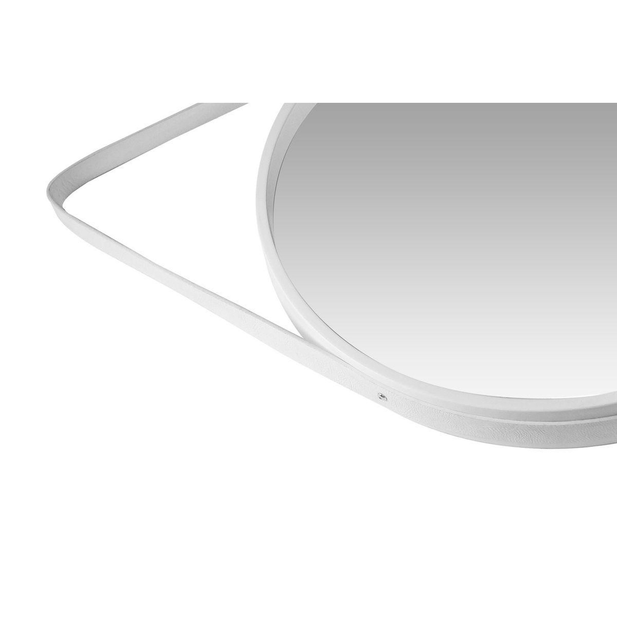 Voir la diapositive 2 : Paris Prix Miroir mural rond  ultima  49cm blanc