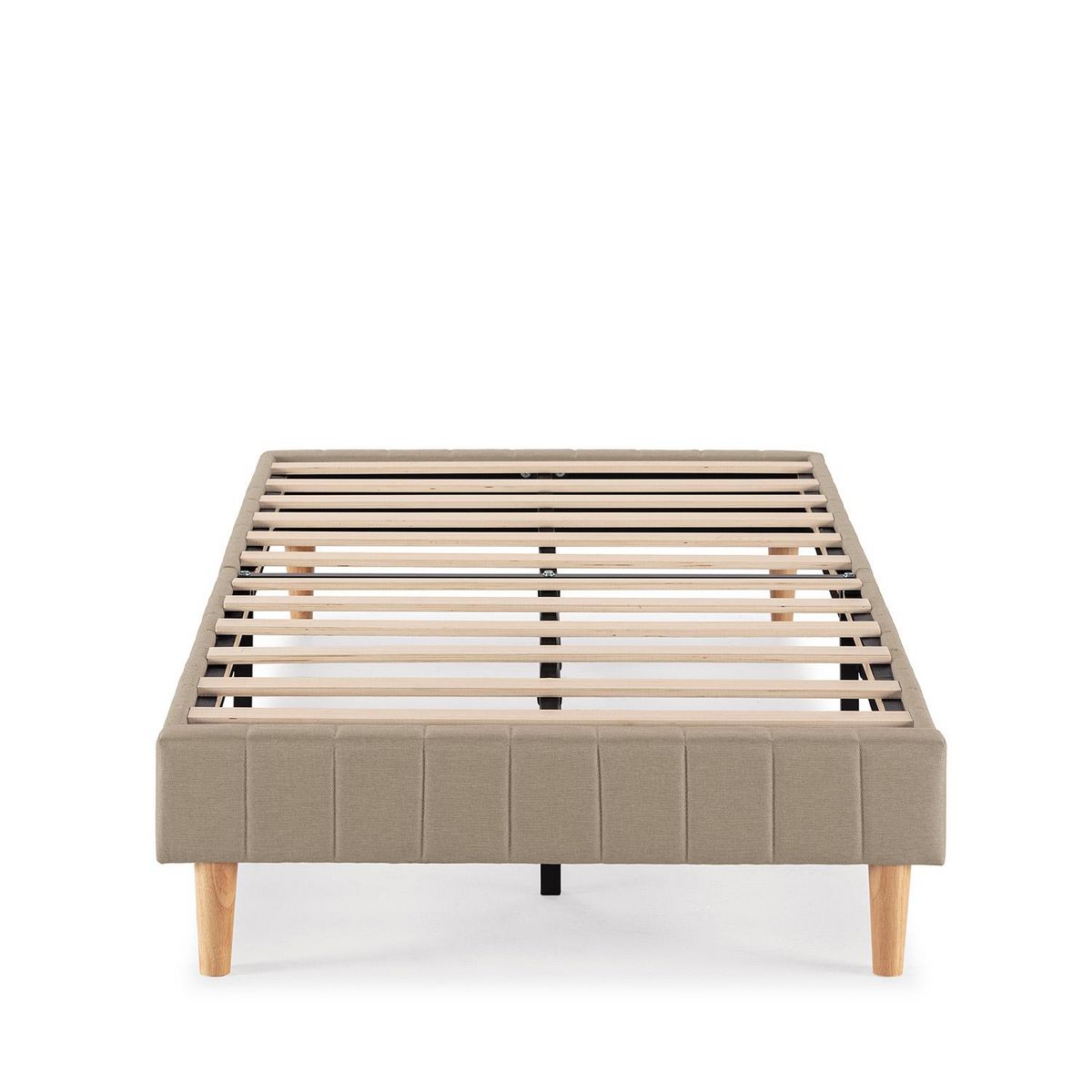 VS VENTA-STOCK Base rembourrée Eris 90x190 cm Beige