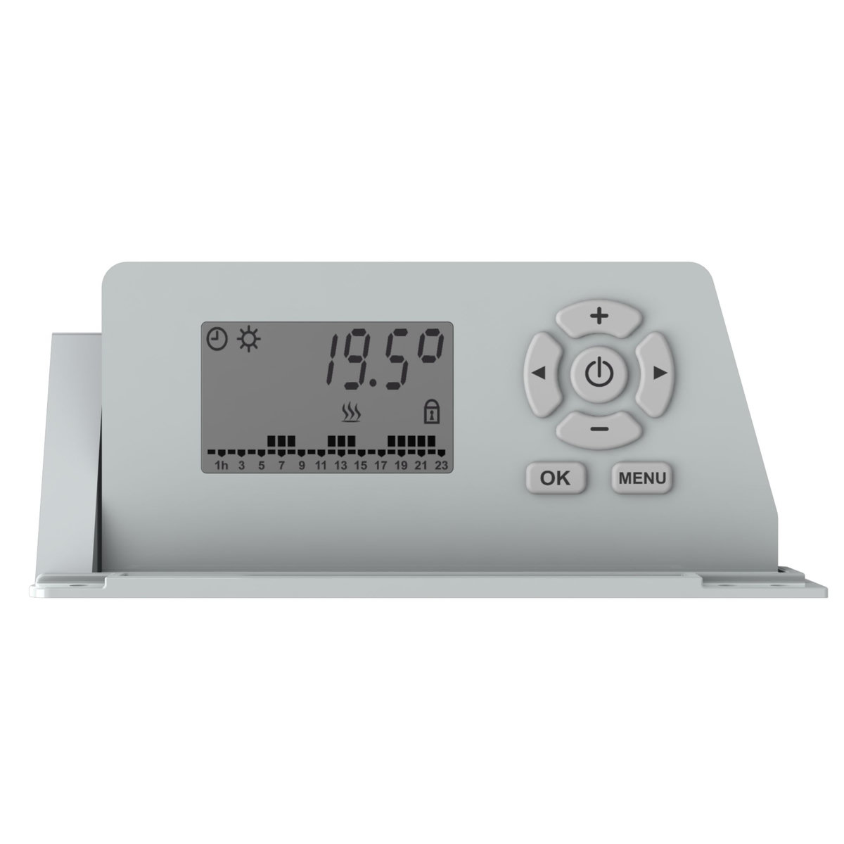 CARRERA Radiateur électrique 1000W à inertie céramique en verre blanc - Lotus - JARPA