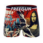 Voir la diapositive 5 : FREEGUN Lot de 4 boxers homme Pop Art Style