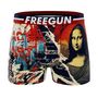 Voir la diapositive 5 : FREEGUN Lot de 4 boxers homme Pop Art Style