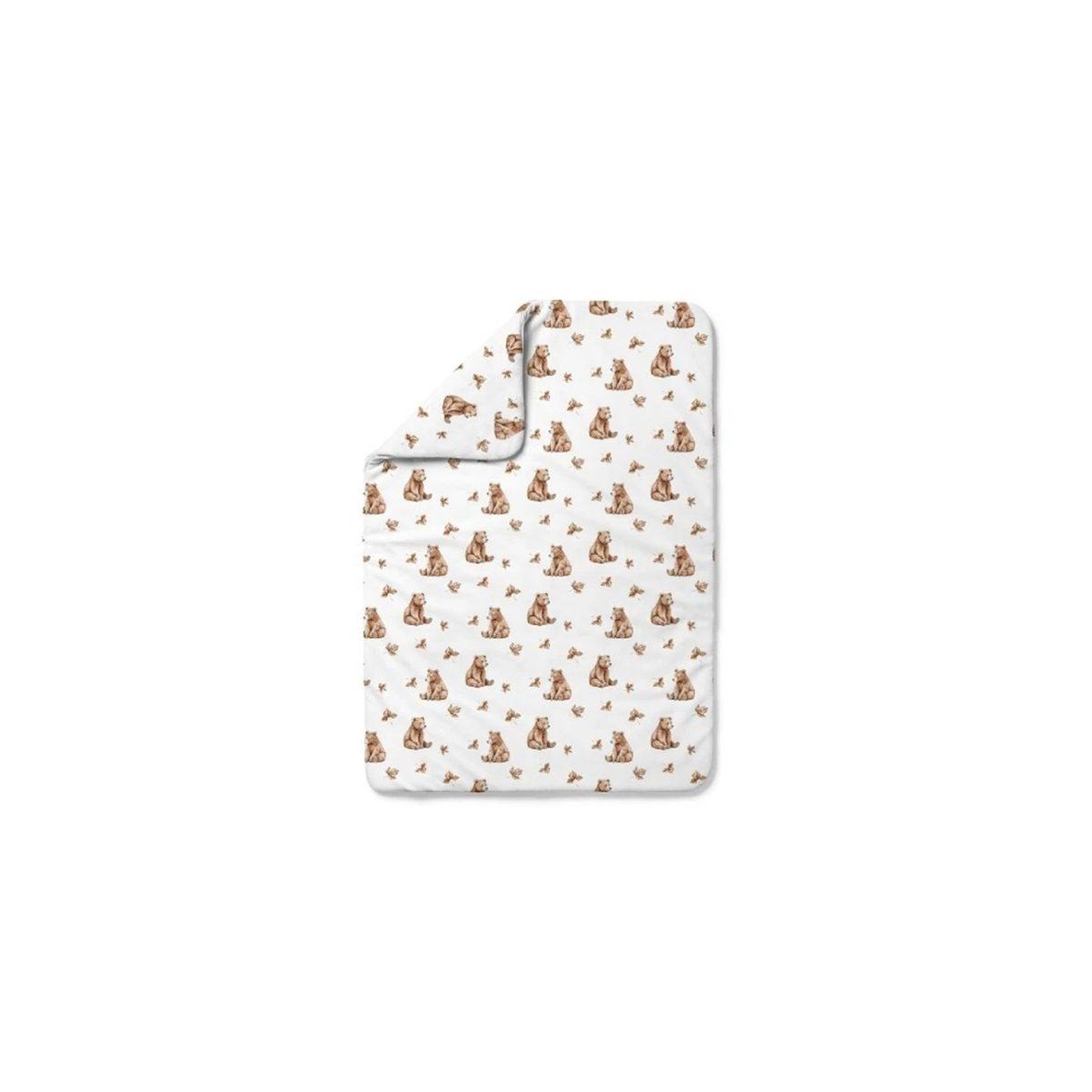 WALDIN Couette bébé 120 × 90 cm - motif oursons, blanc