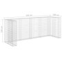 Voir la diapositive 6 : VIDAXL Mur en gabion pour poubelles Acier galvanise 320x100x120 cm