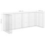 Voir la diapositive 6 : VIDAXL Mur en gabion pour poubelles Acier galvanise 320x100x120 cm