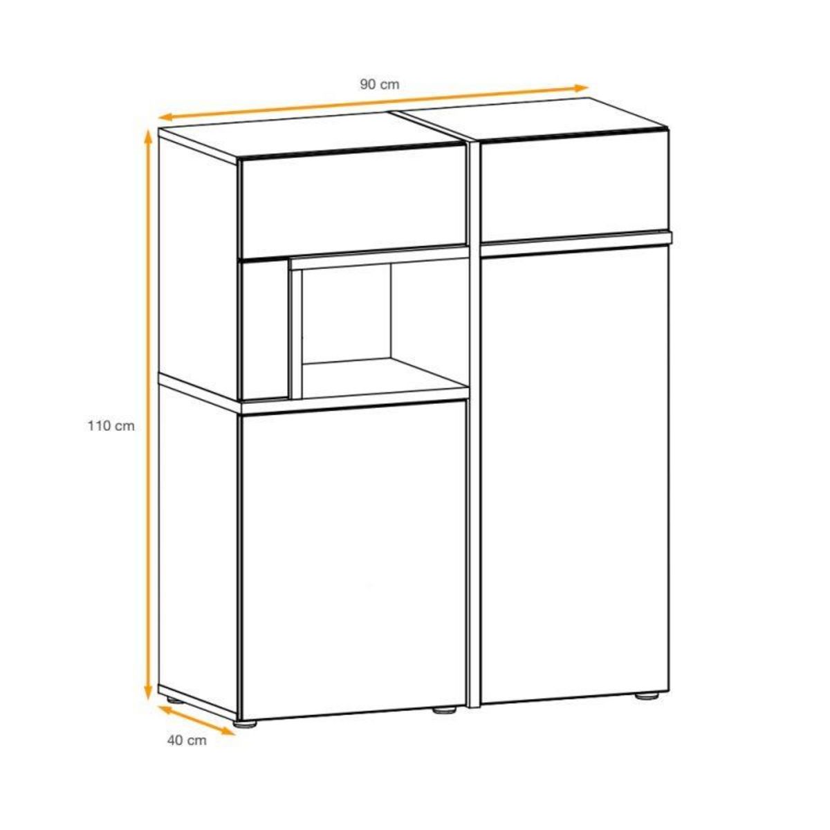 Paris Prix Buffet Design LED  Cross  110cm Blanc