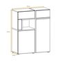 Voir la diapositive 4 : Paris Prix Buffet Design LED  Cross  110cm Blanc