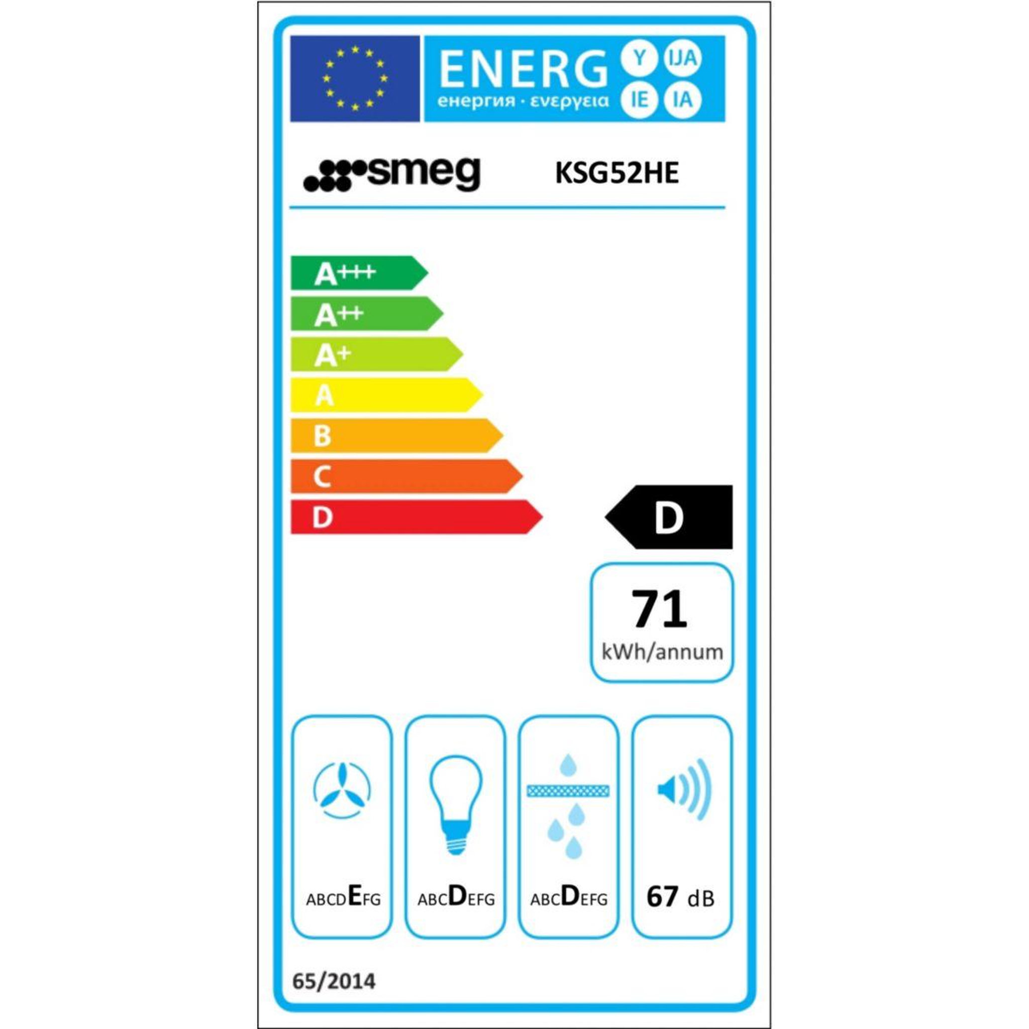 Voir la diapositive 4 : SMEG Hotte encastrable ksg52he