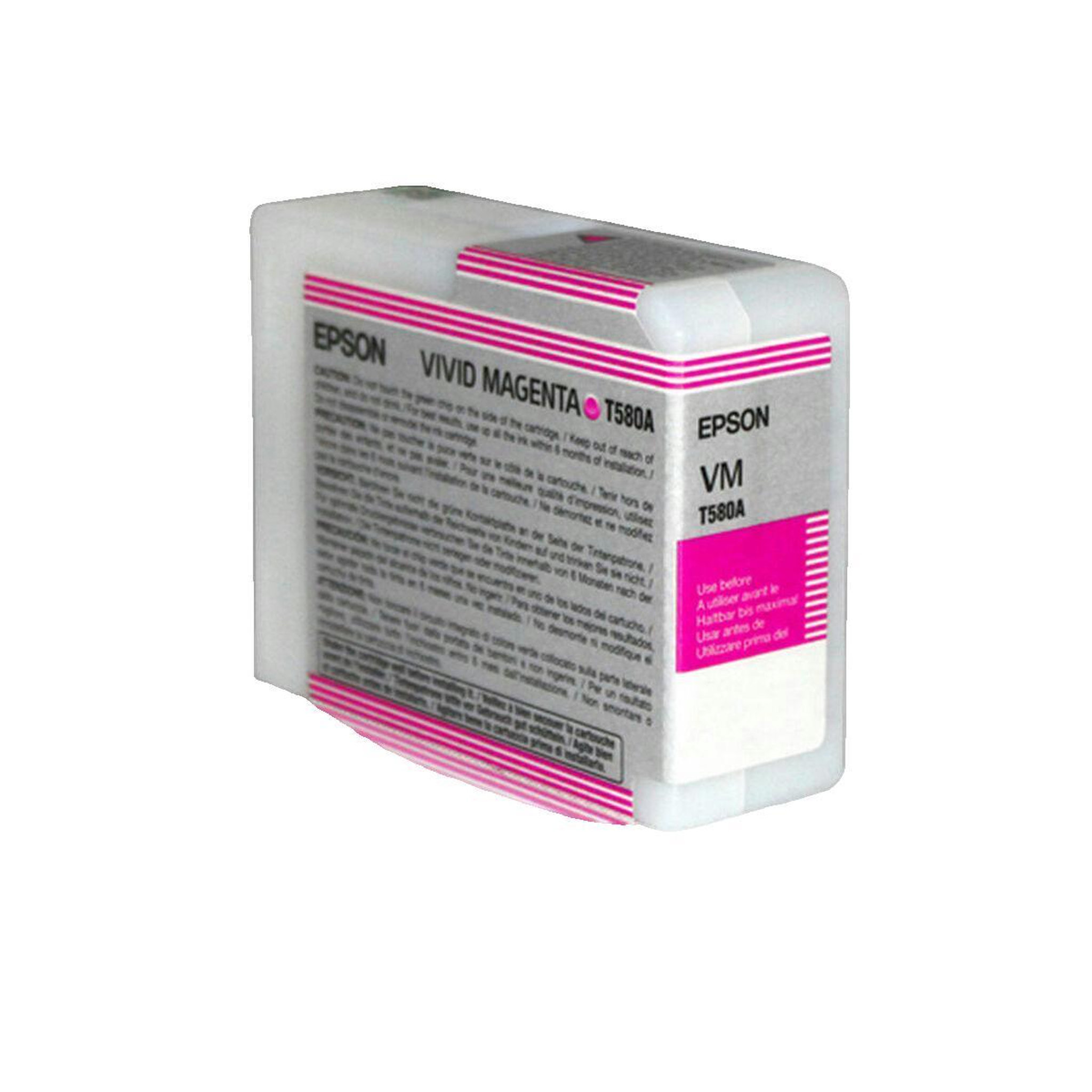 Voir la diapositive 2 : Epson Cartouche d'encre Epson T580A Magenta