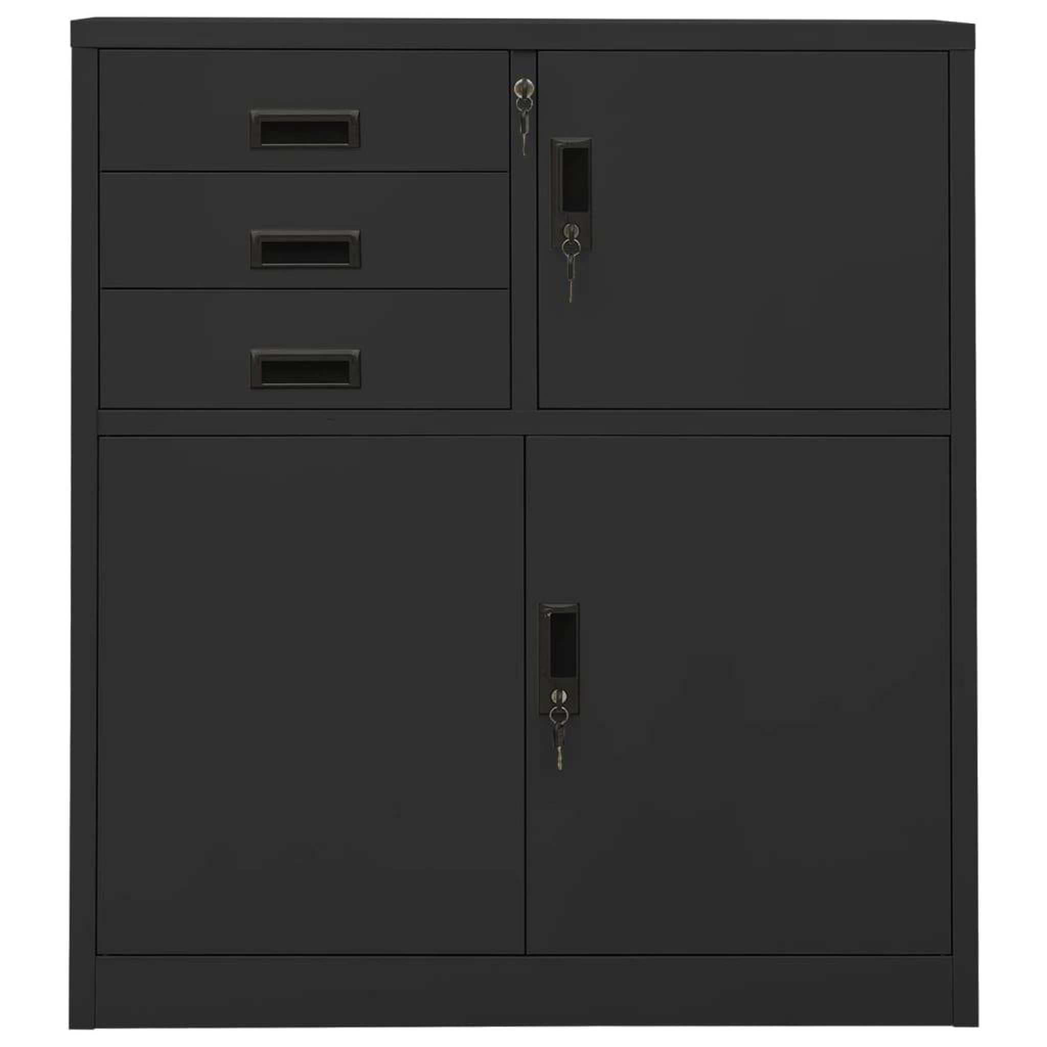 Voir la diapositive 2 : VIDAXL Armoire de bureau Anthracite 90x40x102 cm Acier